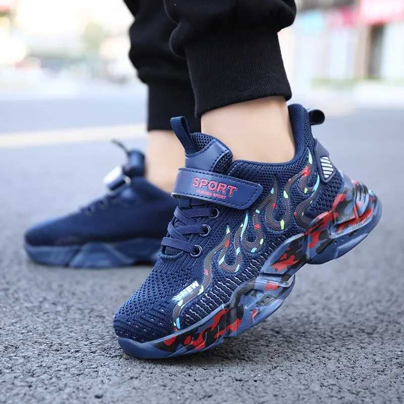 New childrens shoes childrens fashion boys running sports shoes anti slip lightweight sports childrens shoes qualityXJ250318