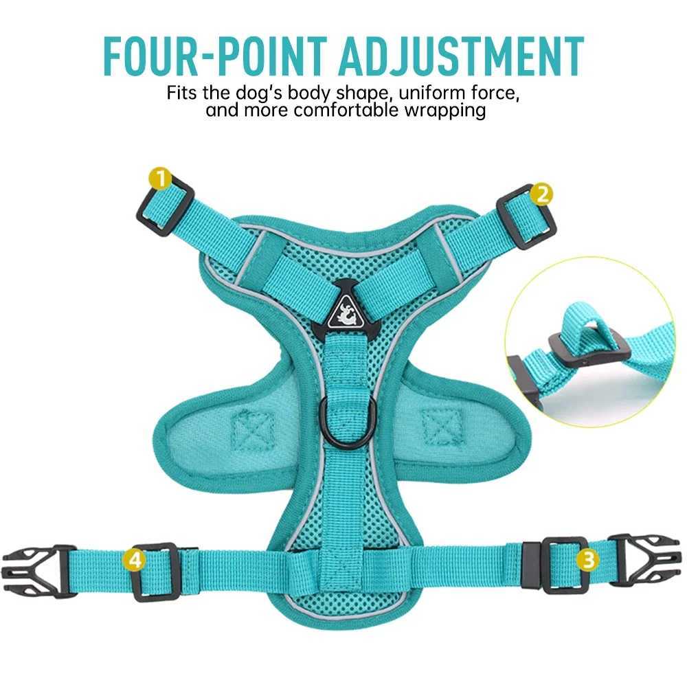 Cat Harness Escape Proof Breathable Cat Harness and Leash for Walking Outdoor Easy Control Pet Dog Cat Leash Reflective HarnessT250318