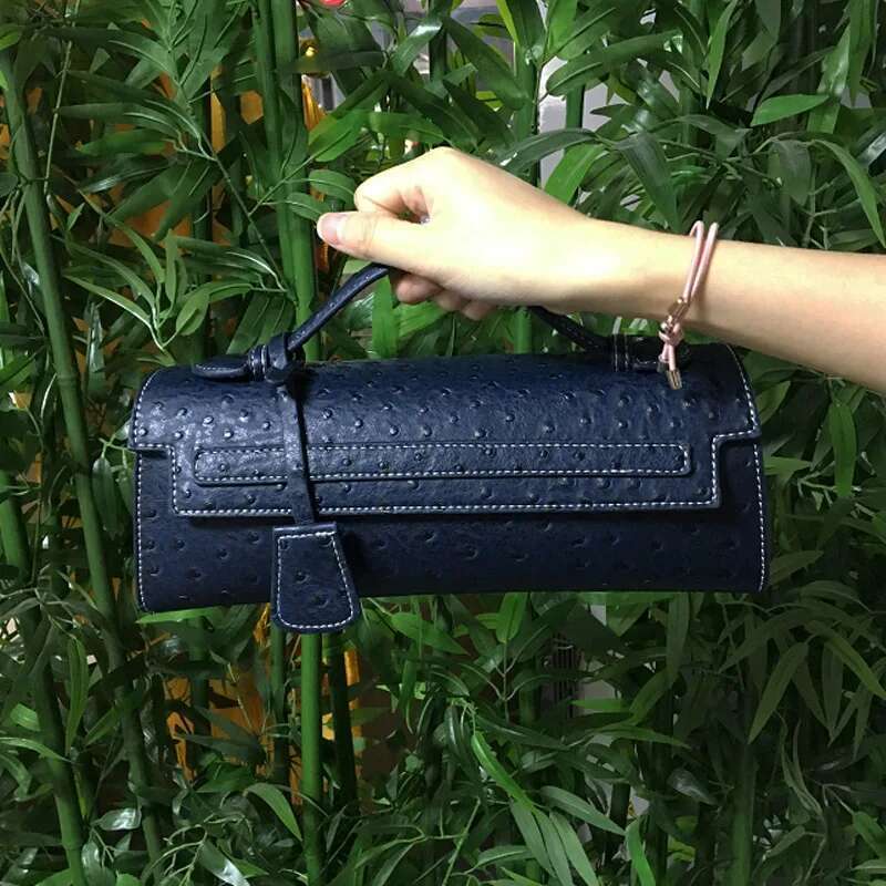 Hot Brand Design Ostrich/Snake Print Women Bag Handbag Ladies Fashion Brands Women's Long Handbags Shoulder Bags