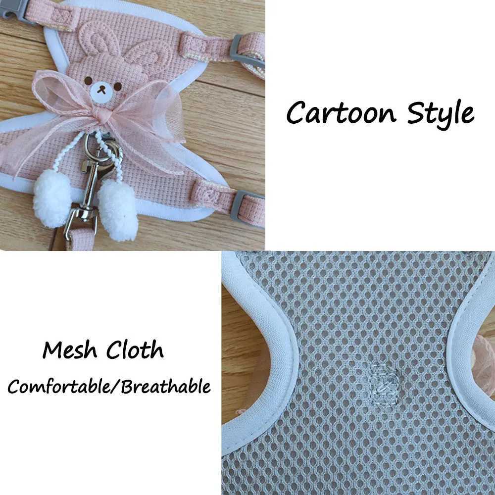 Dog chest belt cute cartoon design for dogs and cats with independent belt rope Teddy Yorkshire belt pet accessoriesT250318