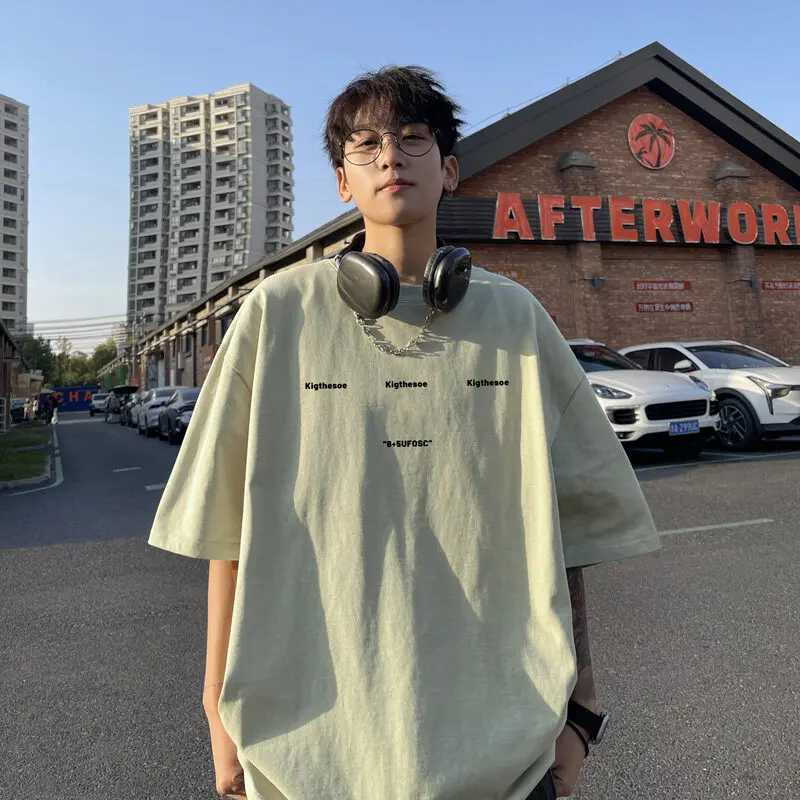 Mens T-shirt oversized 5XL cotton mens T-shirt white casual summer clothing letter printed T-shirt mens clothing plus sizeT250318