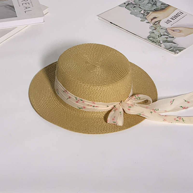 French elegant top children's summer countryside style, fashionable straw hat, travel sun protection, sunshade, fisherman hat