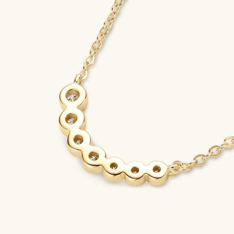 Necklace MUJI 925 sterling silver inlaid necklace suitable for women exquisite 7-stone Moissanite pendant necklace jewelry W250318