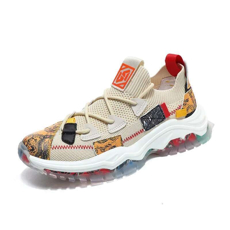Breathable Casual Fashion Sports Men Shoes Old Fashioned Knitted Soles Motorcycle Boots For Outdoor Running