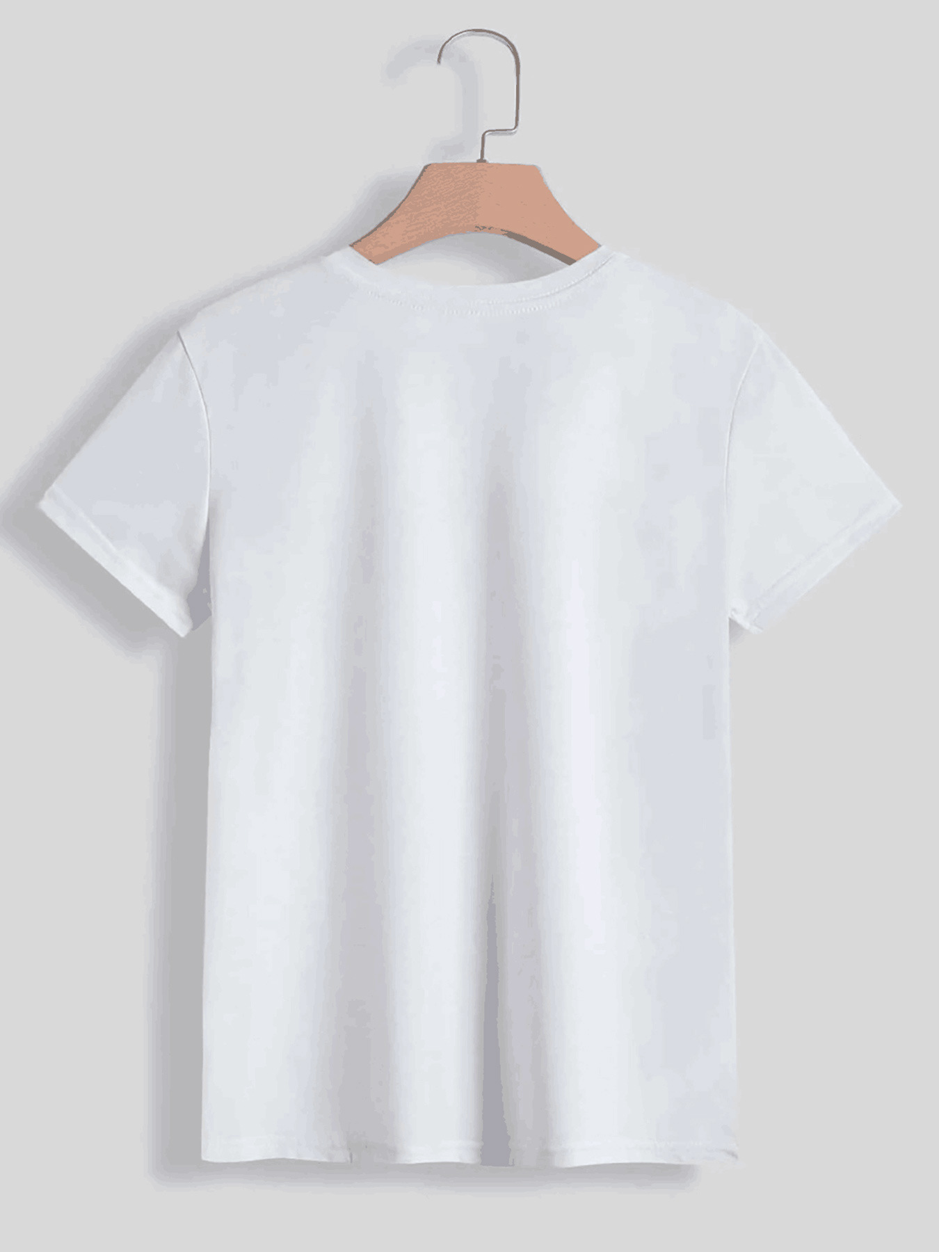 Women's T Shirts Cotton T-shirt with European and American summer short sleeved round neck and American pattern printed T-shirt