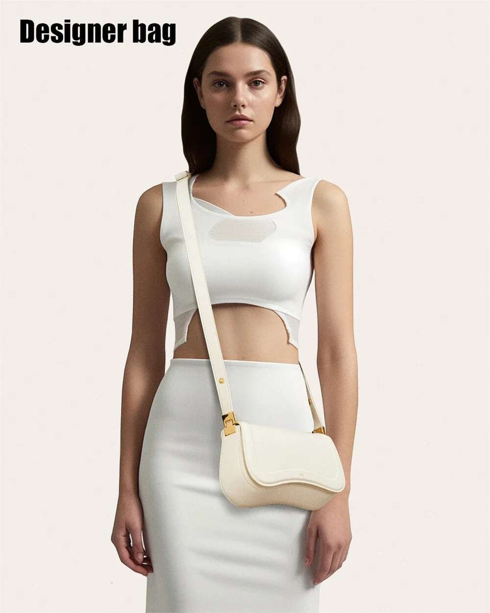 JW PEI Niche Designer 2024 New Tide Fashion Light Crossbody Brand Retro Baguette Commuter Bag Underarm Handbag