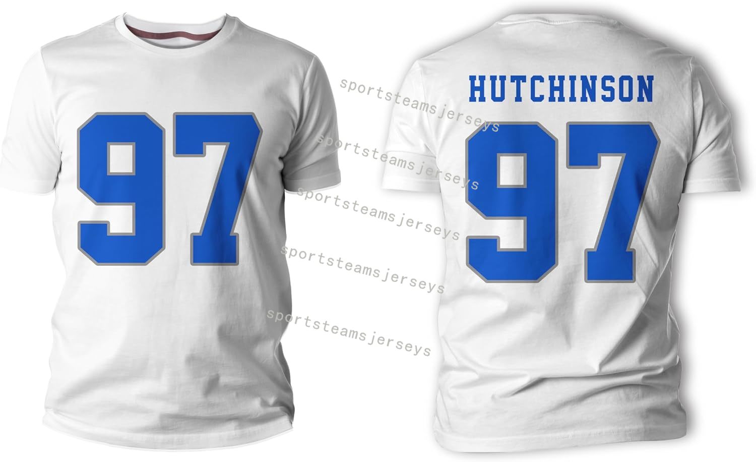 Aiden Hutchinson 97 Detroit Football T-Shirt Jersey