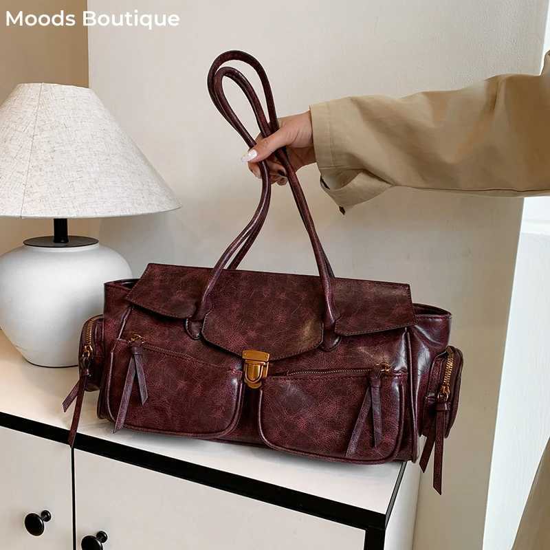 Warm Y2K Mti Pocket Large Capacity Sahel 2024 Winter Lat Luxury Handbag Y250318