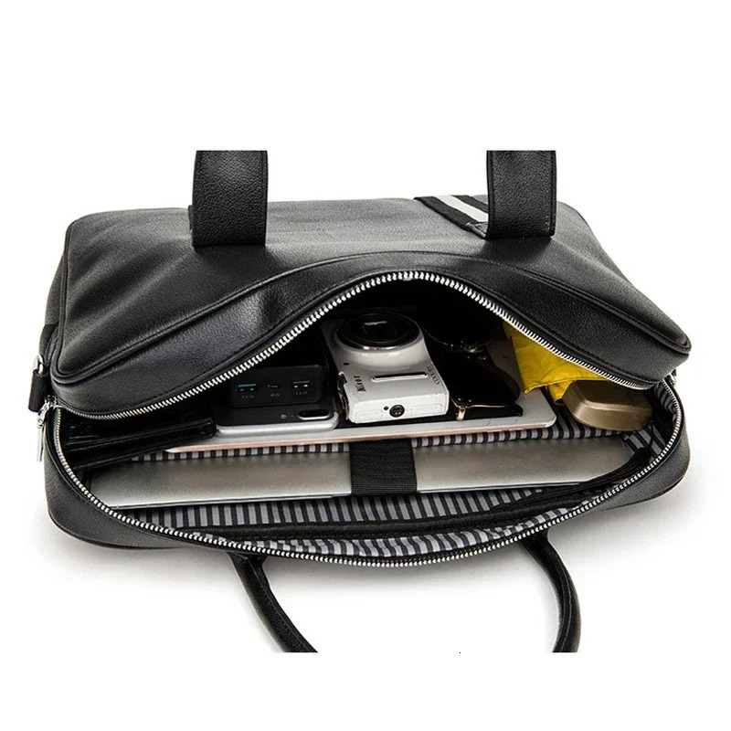 Mens leather bag notebook bag womens handbag executive briefcase mens handbag ed business handbag 250317