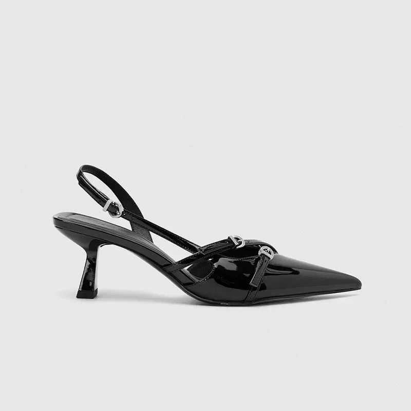 Sandalia Veraniegas De Punta recha Para Mujer Zapatos De Tac n Alto Elegant Y Sexy 2024 Y250317