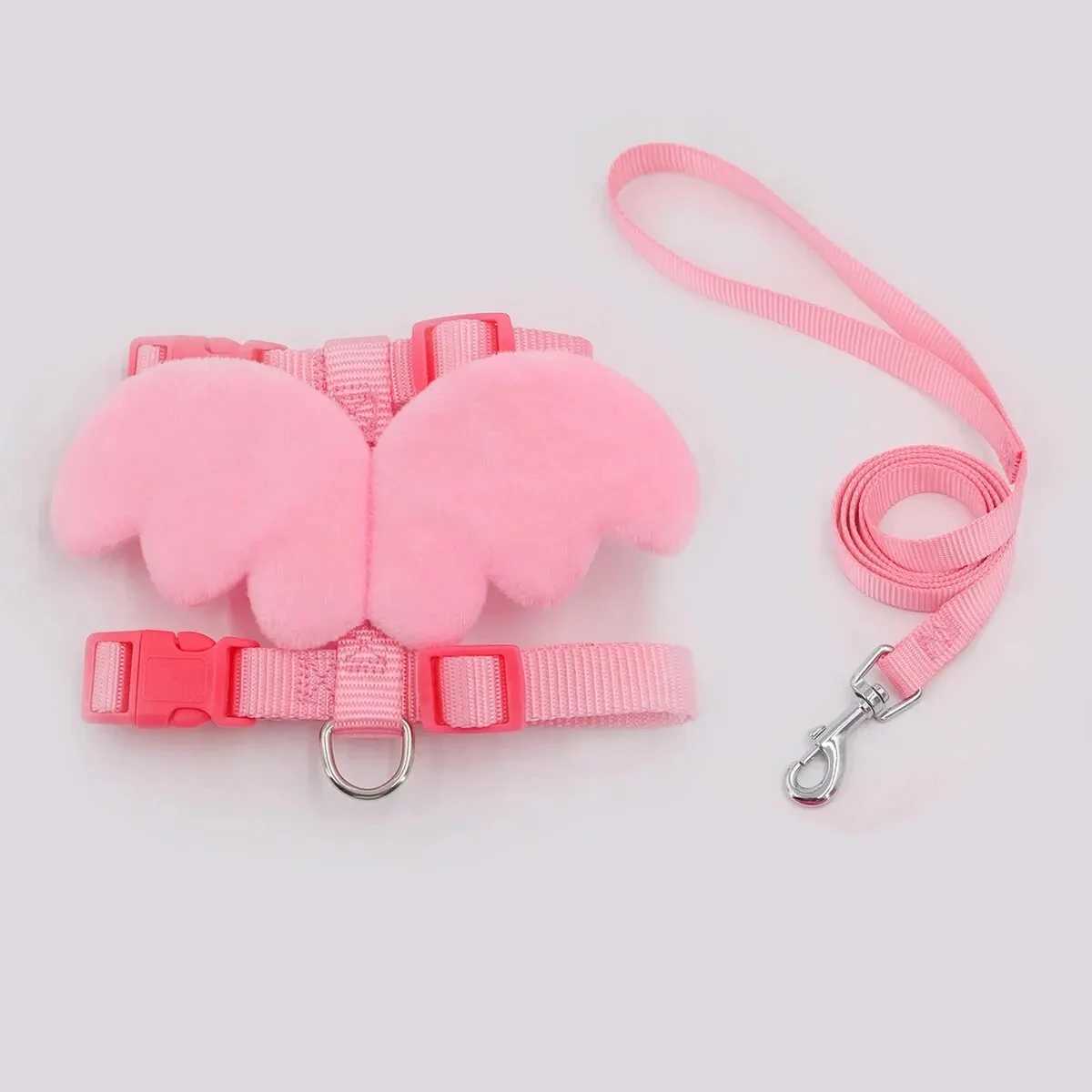1 set of angel wing pet harness and handle suitable for cat and dog straps rabbit straps cat straps and adjustable chest strapsT250318