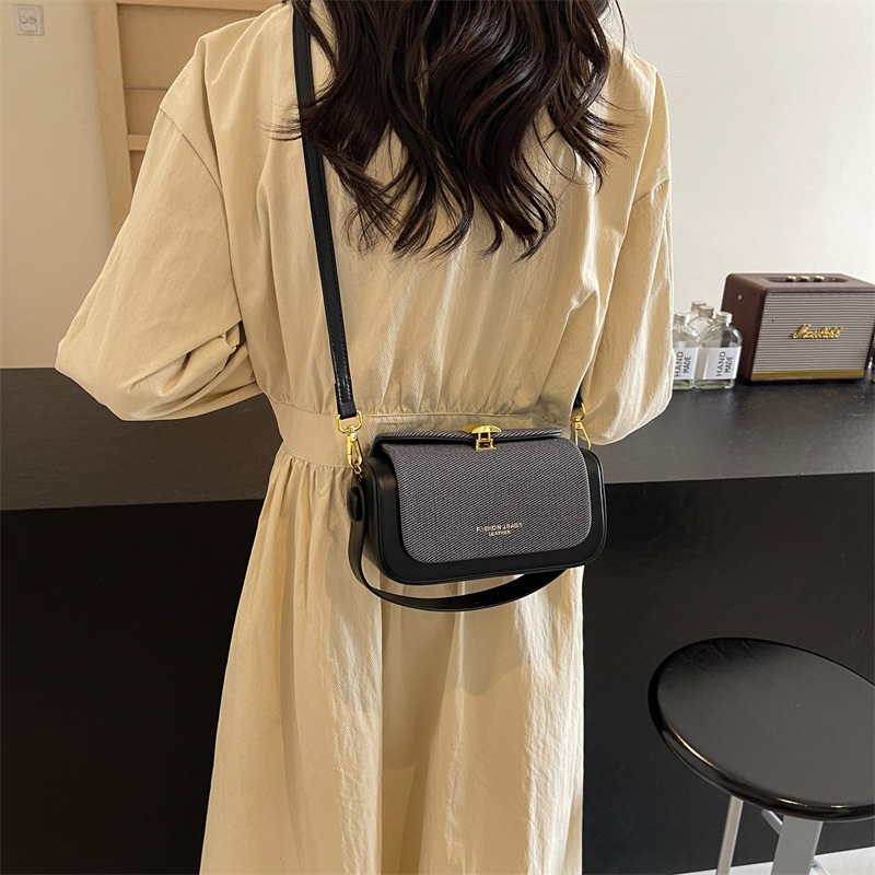 Fashionable And High-End Small Square For Women fashion New Trend, Simple Texture, Versatile Handbag, Single Shoulder Crossbody Bag Fashion Shoulder B