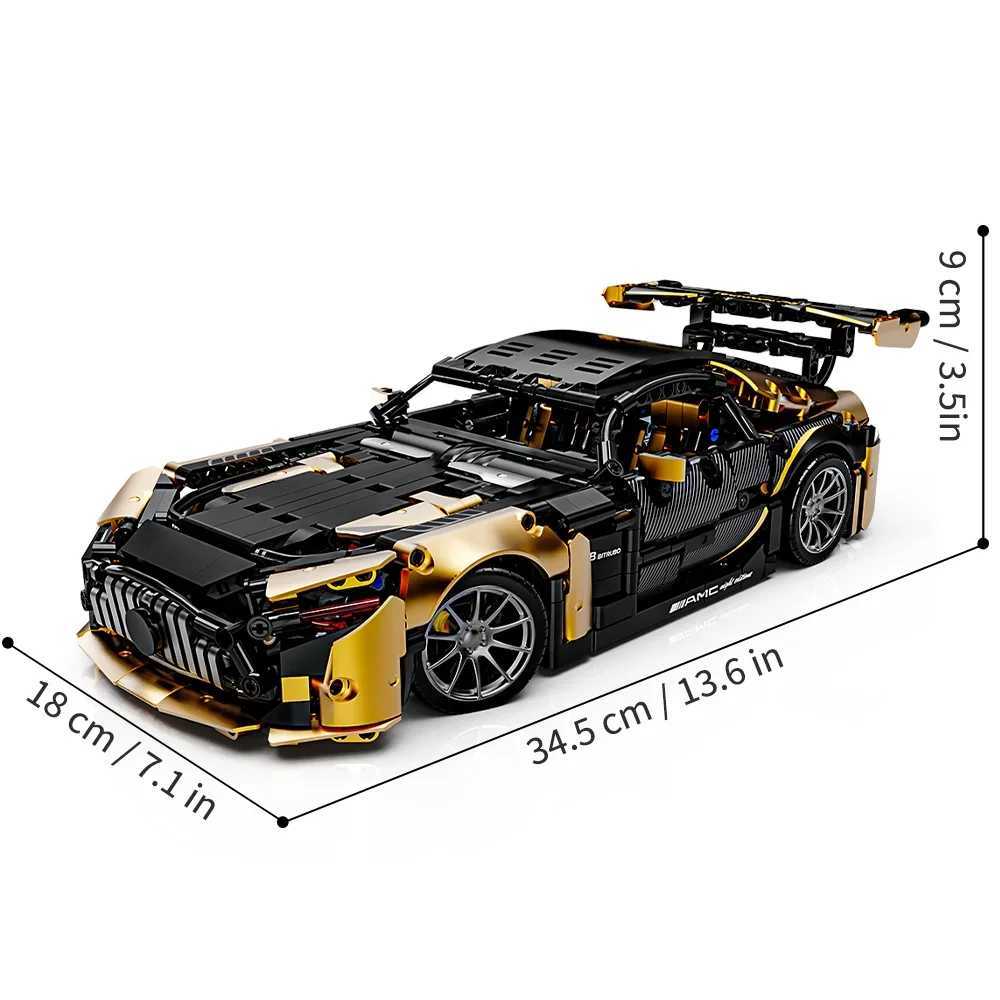 Mesiondy 1 14 MOC Building Kit Racing Model 1466Pcs Sports Car Building Blocks Toy Boy or Boy Birthday Adult Kit W250318