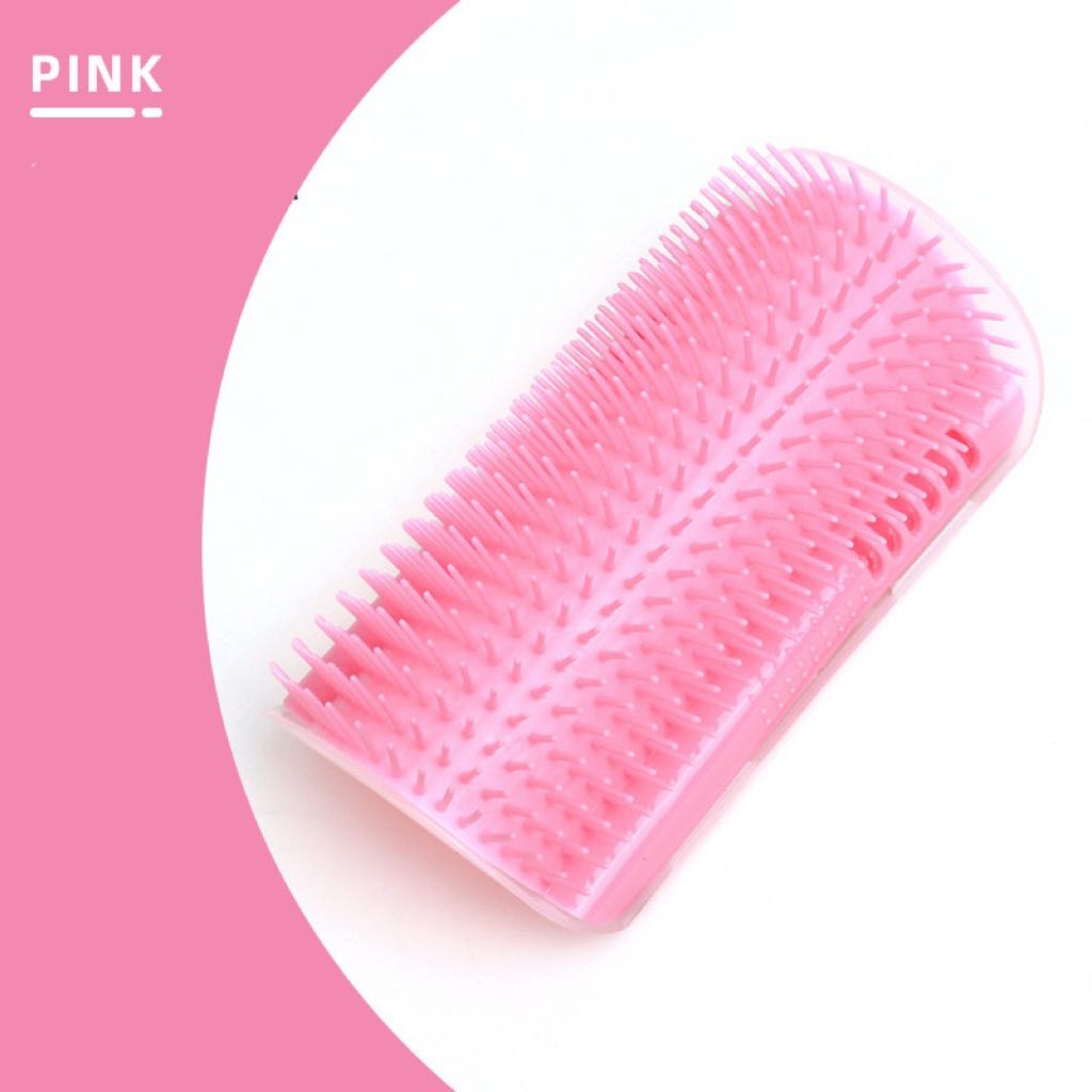 Cat Care Combo: Soft Bristle Massage Brush & Corner Scrapper Comb for Easy Shedding Management