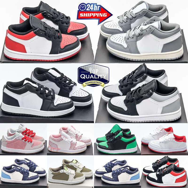 with box kids shoes Toddler sneakers low pink olive Black Mocha infant toddler sneakers boys girls youth Basketball shoe Designer trainer
