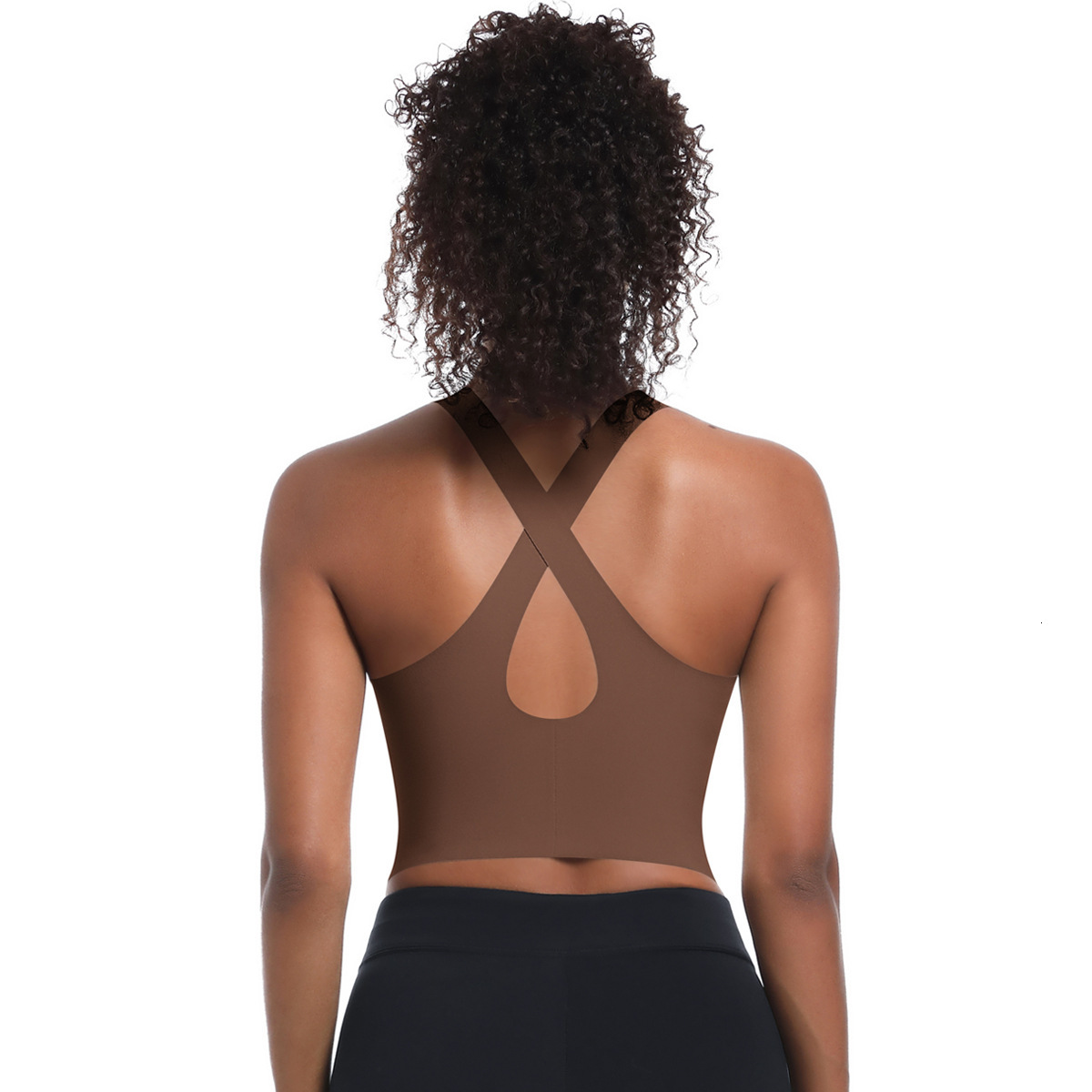 New tracksuit seamless solid color fitness sports bra, breathable, double-layer anti penetration, beauty back yoga suit for women leggings