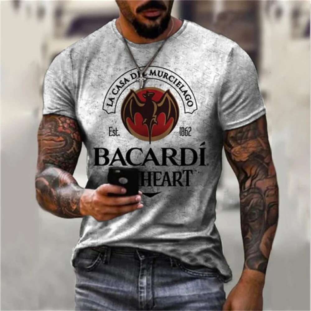 Men's short sleeved t-shirt, streetwear, retro, summer and cool, 3D printed letters, US Route 66