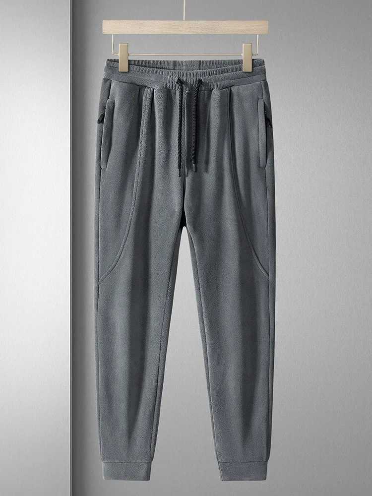 Winter Zipper Pocket Thick Warm Sports Pants Mens Jogger Sweatshirt Casual Track Pants Mens Large Hot Wool Trousers 8XL W250318