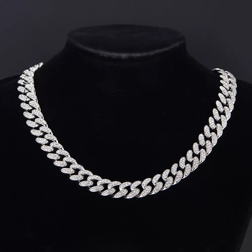 By testing hip Hop 5A+ CZ Gems Bling Ice out 10mm Cuban chain male rapper jewelry