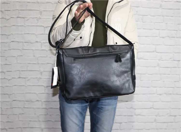 Good Qualtiy Travel Bag Leather PU Casual Shoder Crossbody Outdoor Bags Mens School Retro Zipper Shoder Satchel Bag Z250318