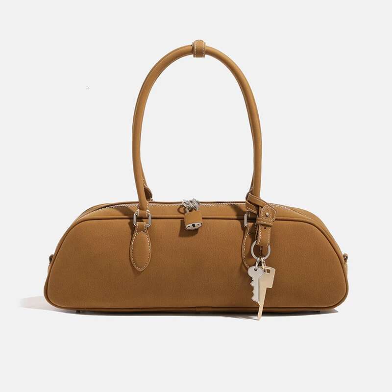 Faux Suede Large Capacity Key Decoration Bags For Women Designer Handbag And Purse 2025 New In Vintage Underarm Shoulder
