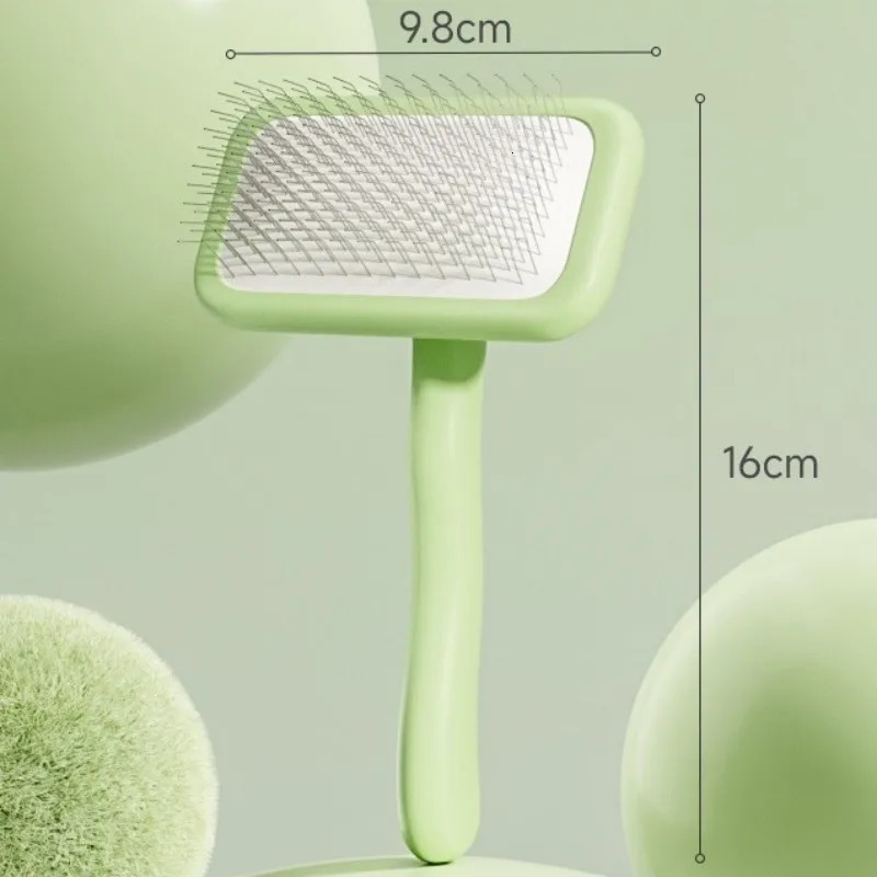 Dog Brush Pet Hair Remover Massage Cat Stainless Steel Combs for Cleaning Comfortable Handle Brushes Grooming 250318