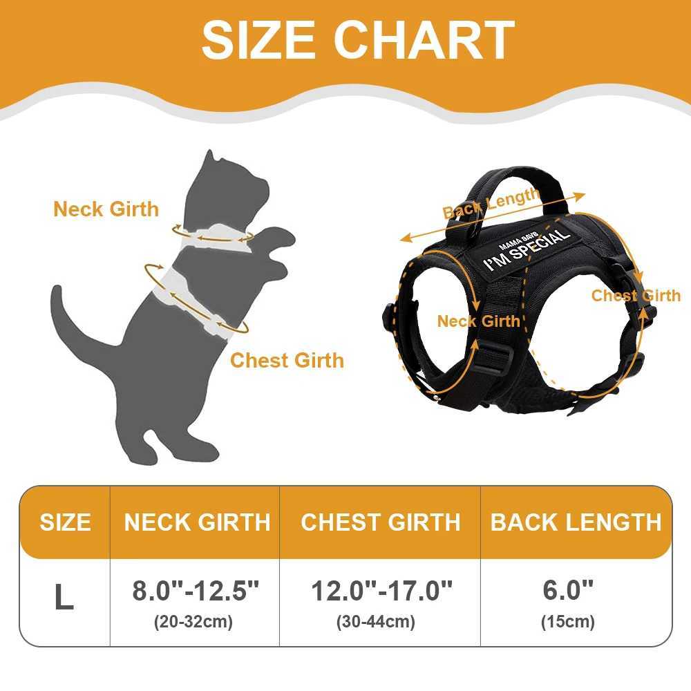 Nylon cat harness vest with 2 stickers military tactical cat harness with handle puppy pet training ChihuahuaT250318