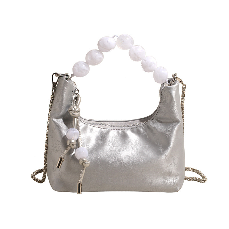 2025 Spring summer Fashion Designer Mini Cloud Bag Women s Trendy Chain Pearl Handbag Multi Functional Crossbody Bag Leisure Vacation Wallet Handbag