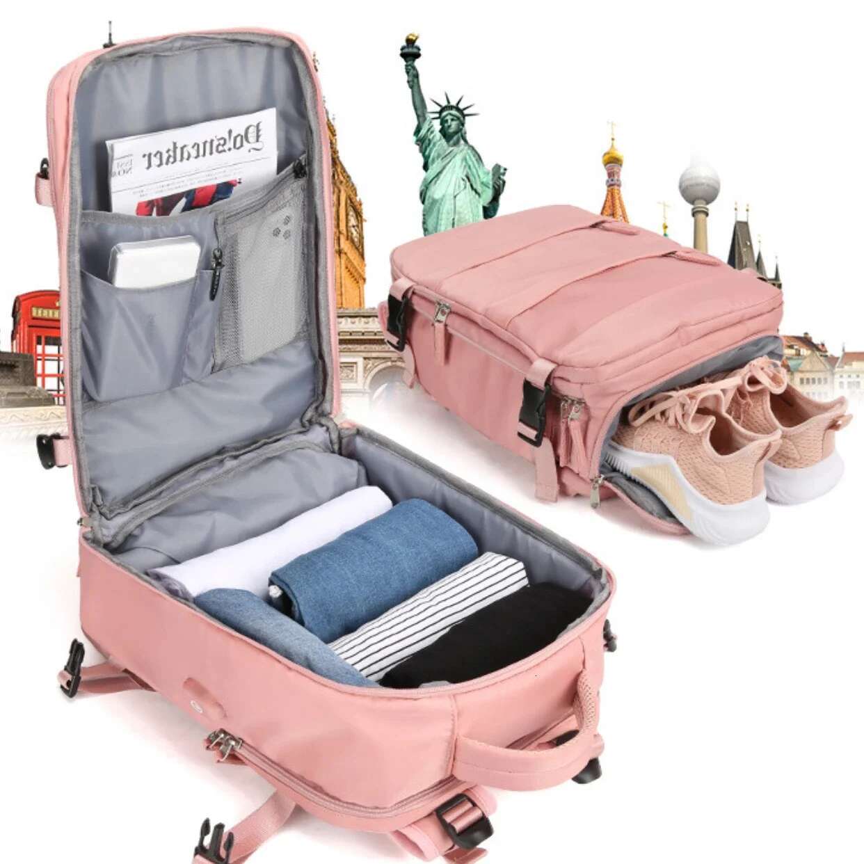Women Travel Wizzair Cabin Backpack 40X30x20 Airplane, Large Capacity Waterproof Casual Bag Suitcase Laptop Backpacks