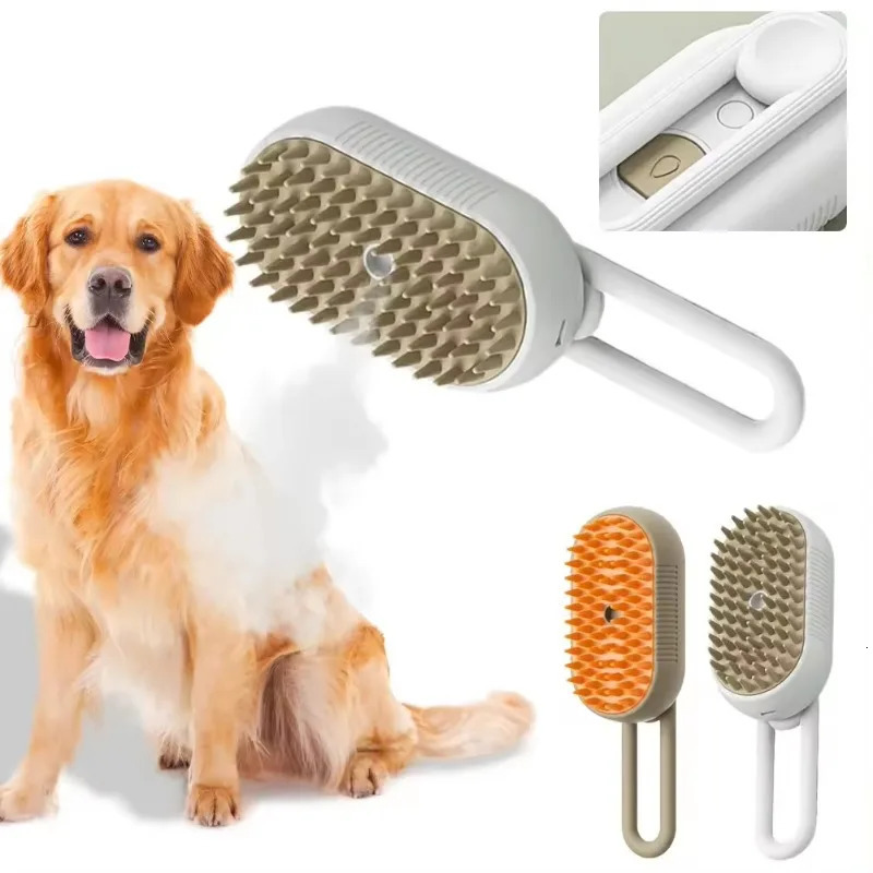 Pet steam brush cat comb massage electric spray felt machine hair removal beauty pet accessories 250318