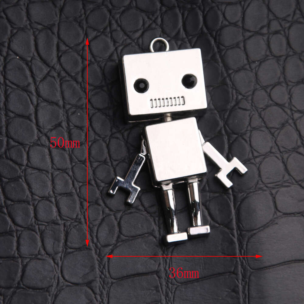 Ins Hip Hop Internet Celebrity Titanium Steel Necklace Male and Female Trendy Student Korean Version Street Square Robot Pendant Jewelry