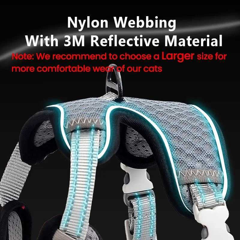 ATUBAN cat straps and belts are used for walking small cat straps for escape and large adjustable cat straps for reflectionT250318