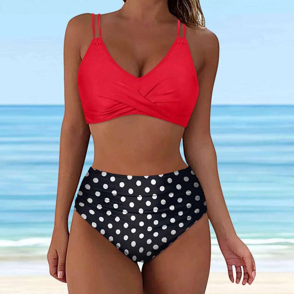 Women's Floral Printed Assorted Swimwear High Waist Bikini Sexy Push Up Two-Piece Swimwear Vintage Swimwear Bikini Sets