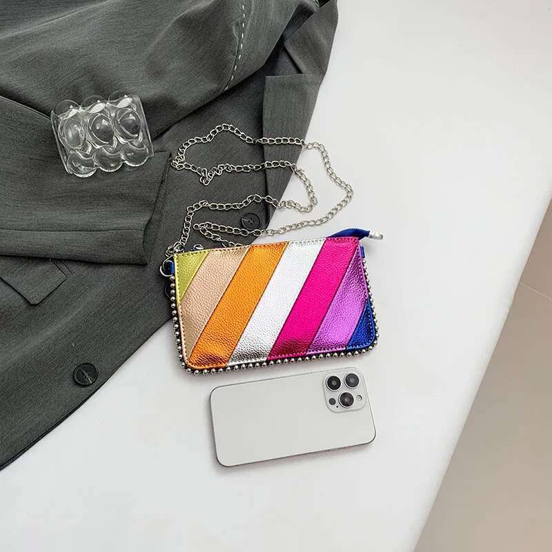 Crossbody Bags Multicolour For Women Fashion Clutch Chain Mobile Phone Purses Travel Vacation Shoulder Bag Sac A Main Female