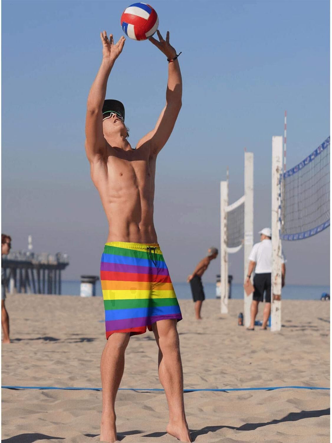 Mens Swim Trunks Short Quick-Dry Swimming Trunks Fashion Trend Turnks cool