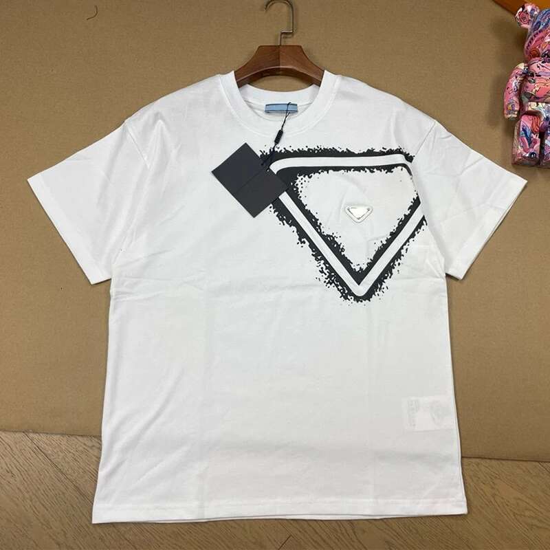 Summer New T Shirt Y2k Brand Letter Print Short-Sleeved Men's Fashion Crew-Neck Top