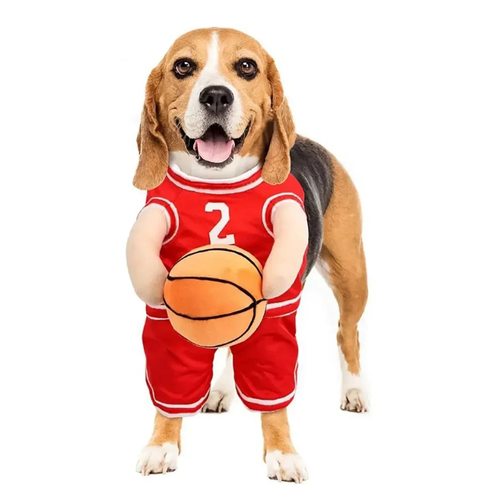 High quality pet decoration clothing handball dog basketball sports shirt creative pure cotton ball 250318