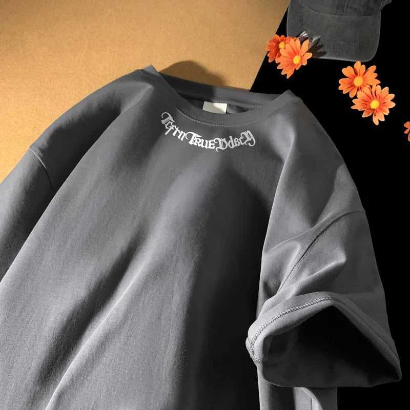Mens ultra-fine T-shirt white cotton T-shirt 5XL mens casual summer clothing letter fashion printed collar T-shirt mens clothingT250318