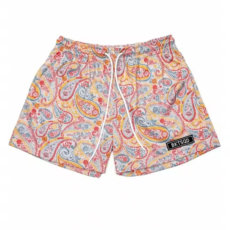Summer Mesh Basketball Shorts Mens Fast Drying Loose Sports Fashion Running Beach 250317