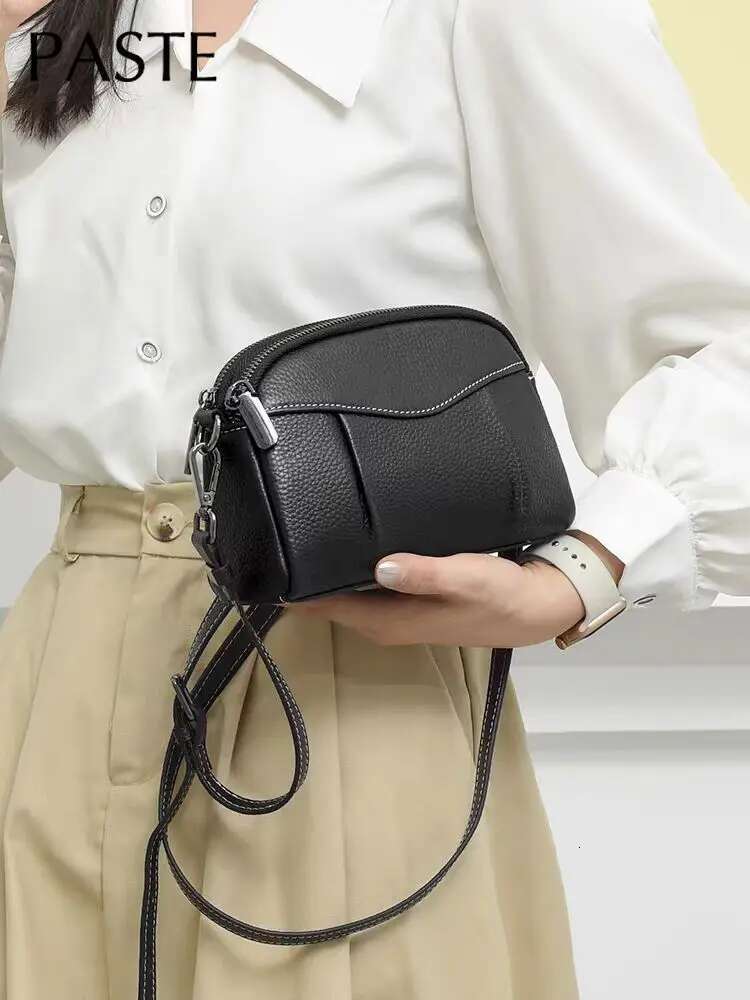 New Summer Chic Casual Style Flap Crossbody For Women 100% Cowhide Leather Small Square Bag Female Shoulder Bags White