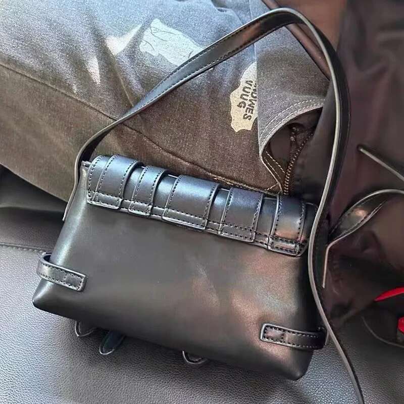 Moto & Bike Small Square Bags For Women Designer Handbags And Purses 2025 New In Vintage Belt Buckle Shoulder Crossbody