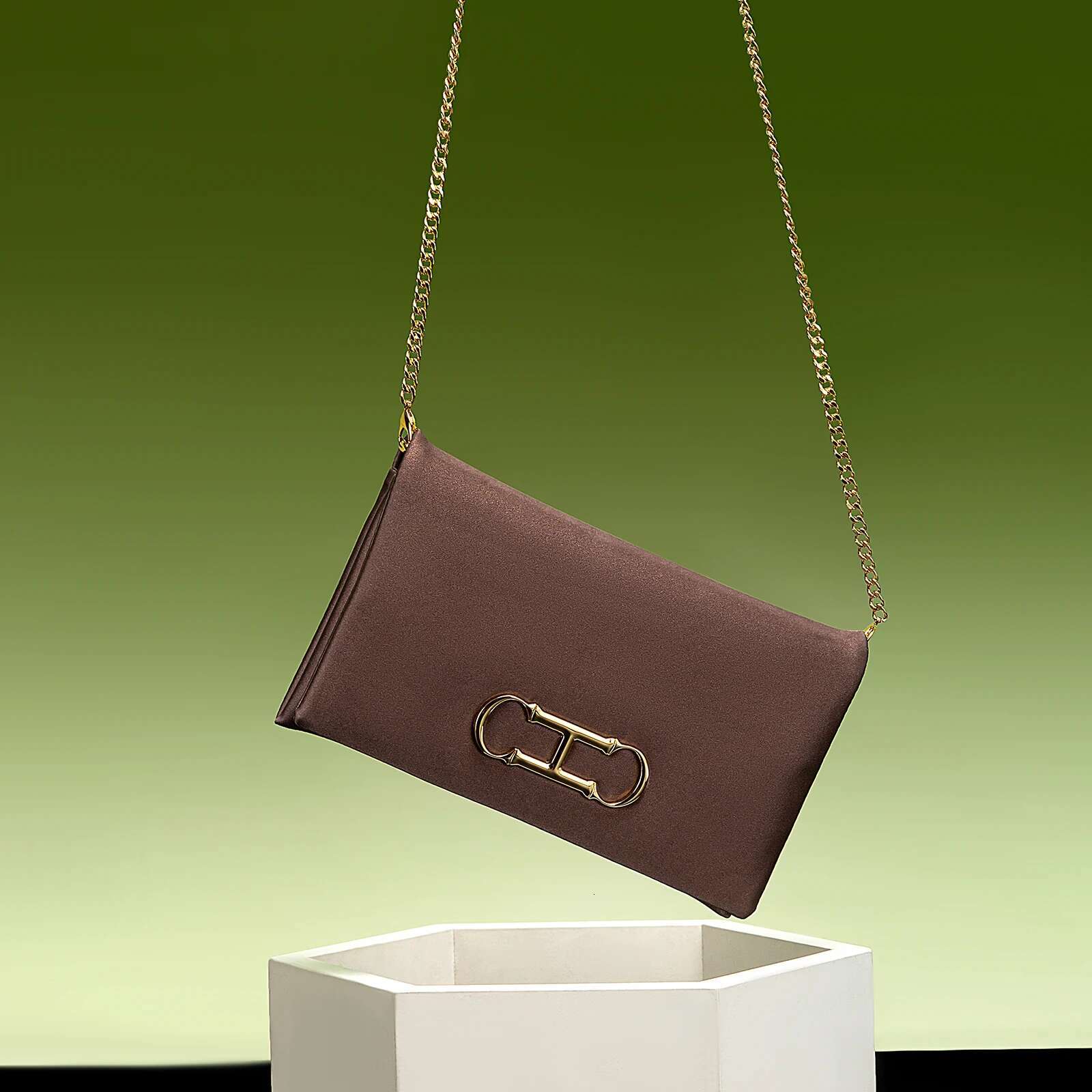 CHCH Women's Banquet 2024 New Leather Flip Up Handbag Detachable Shoulder Bag