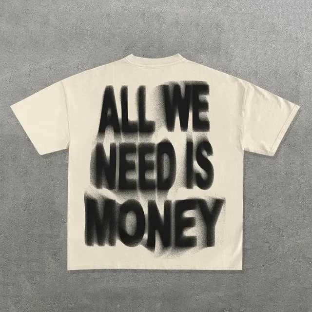 Street clothing Y2k T-shirt mens Harajuku hip-hop graphic print ultra-fine cotton round neck TShirt new Gothic short sleeved top InsT250318