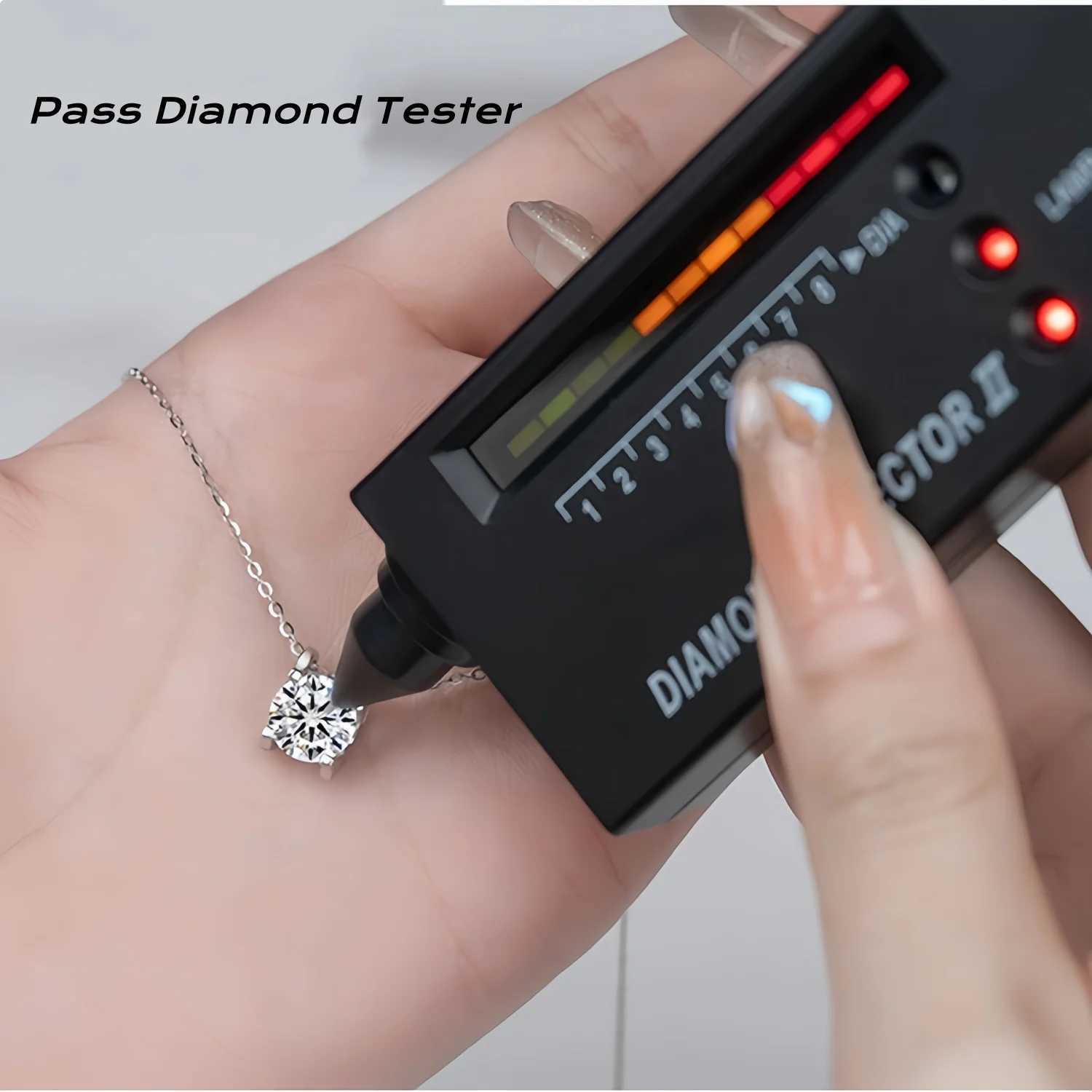 Moissanite womens pendant necklace 1-2CT 925 sterling silver D-color necklace certified W250318