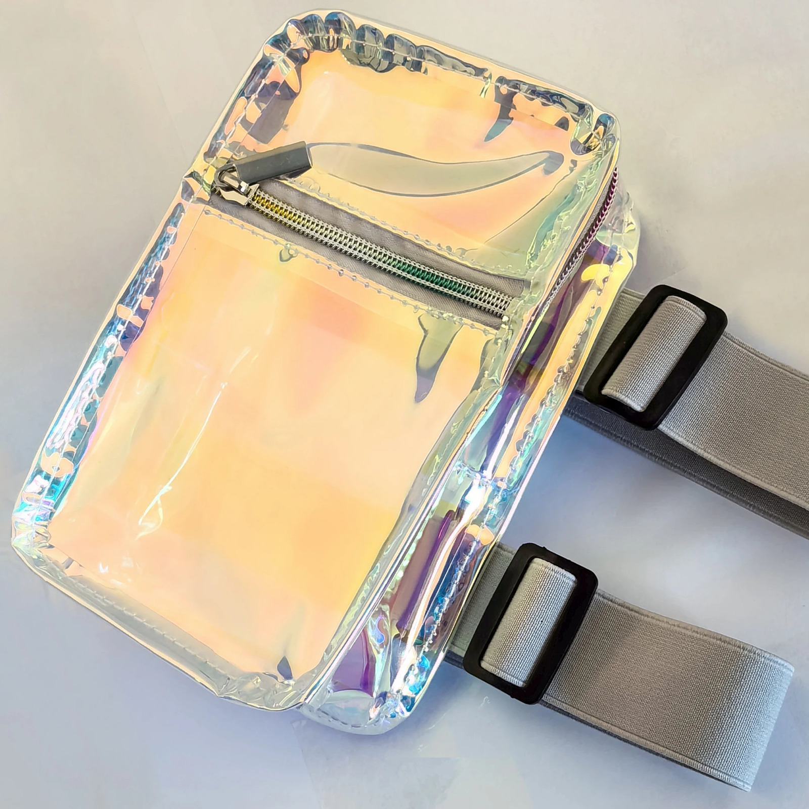 2024 Carnival Thigh Bag Women Holographic Leg Bag for Cave Adjustables Straps PU Waist Pouch Leg Bag for Carnival Hiking Bag 250314