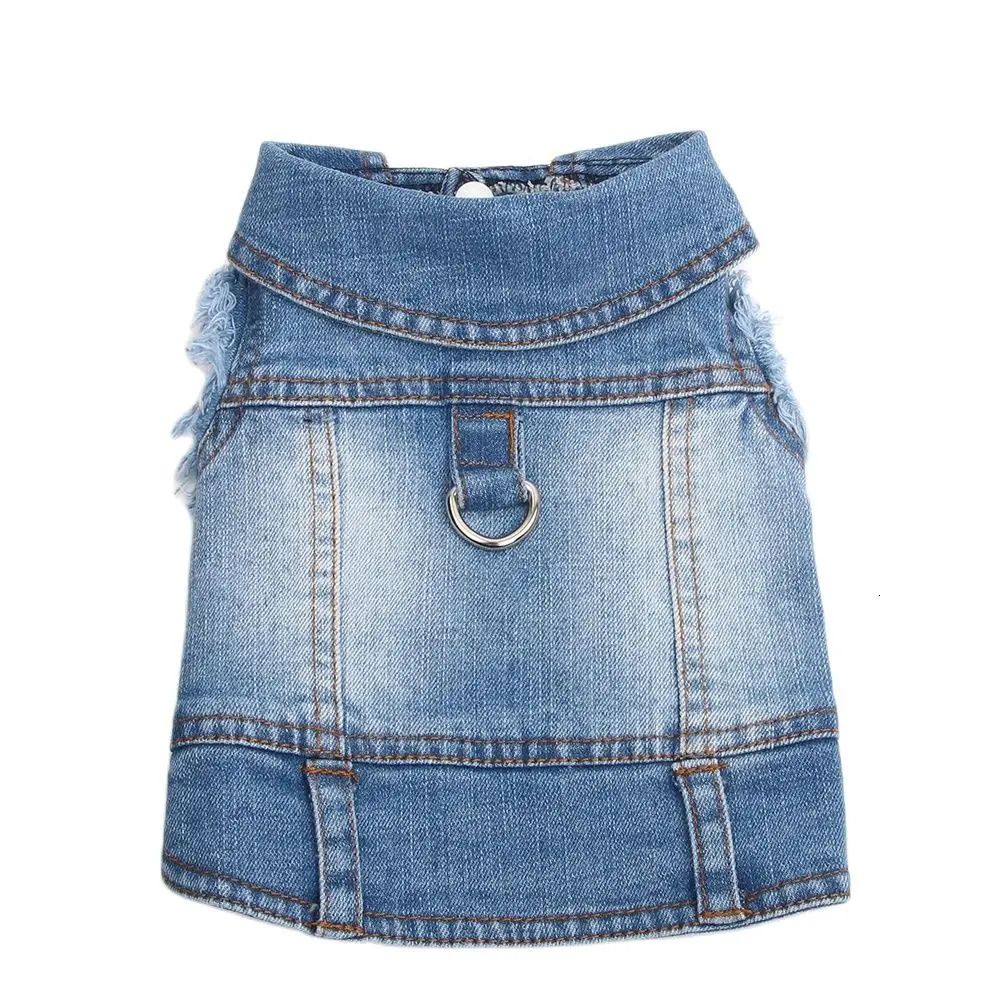 Dog and cat jeans jacket foldable denim vest puppy springautumn clothing 250318