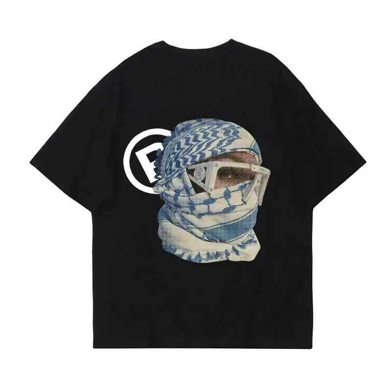 Punk aesthetic Harajuku graphic printing Y2K cotton mens T-shirt retro hip-hop T-shirt rock goth street clothing short sleeved EMOXJ250318