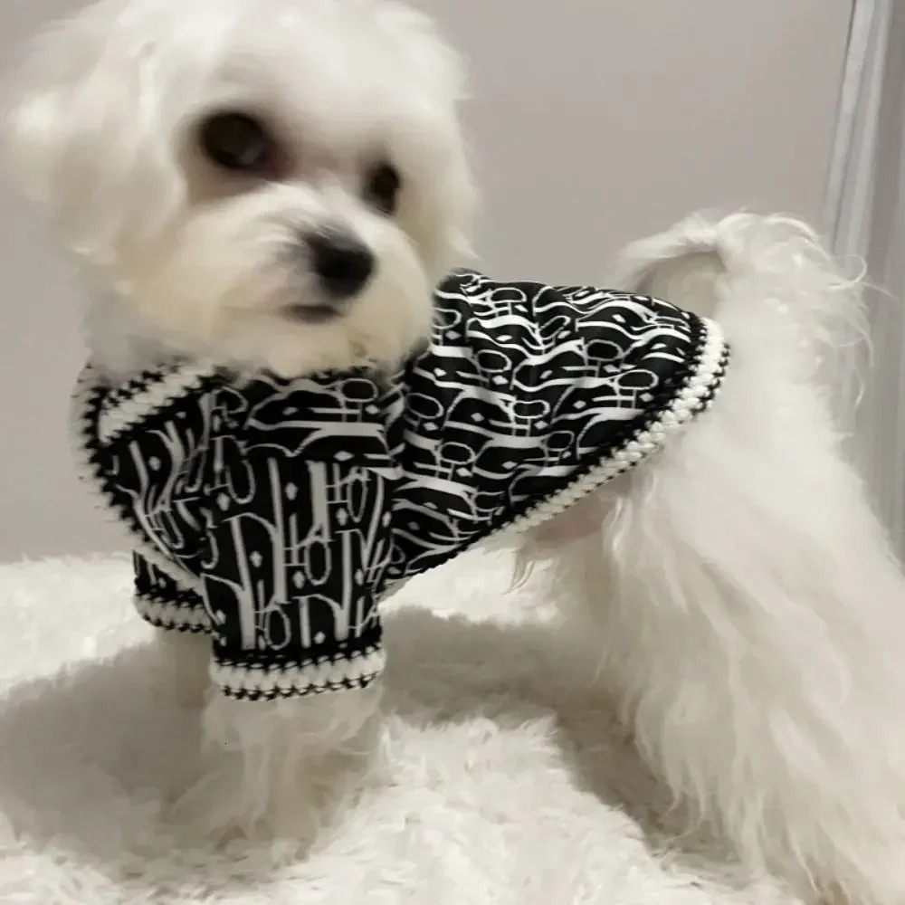 Polyester dog cotton sweater jacket comfortable warm fashionable soft knitted cardigan wool outdoorindoor 250318