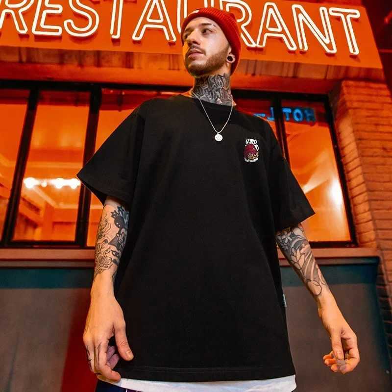 Hip Hop oversized T-shirt mens streetwear Harajuku cartoon printed T-shirt short sleeved cotton loose Hip Hop T-shirt Plus size 5XLXJ250318