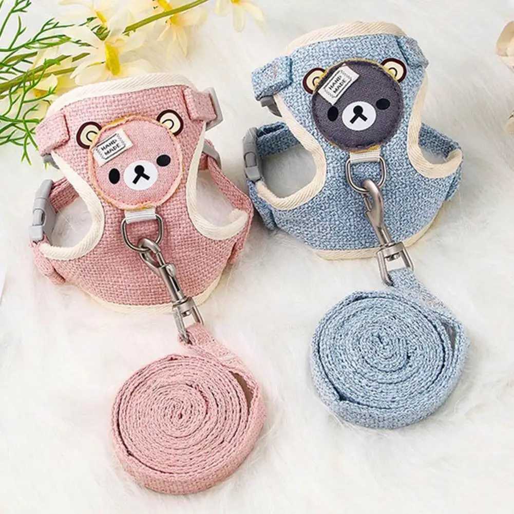 Undershirt Style Pet Leash Adjustable Cat Dog Harness Breathable Leash Convenient Pet Vest For Small Dog Cat SuppliesT250318
